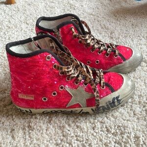 Golden Goose Pink Sequin Francy